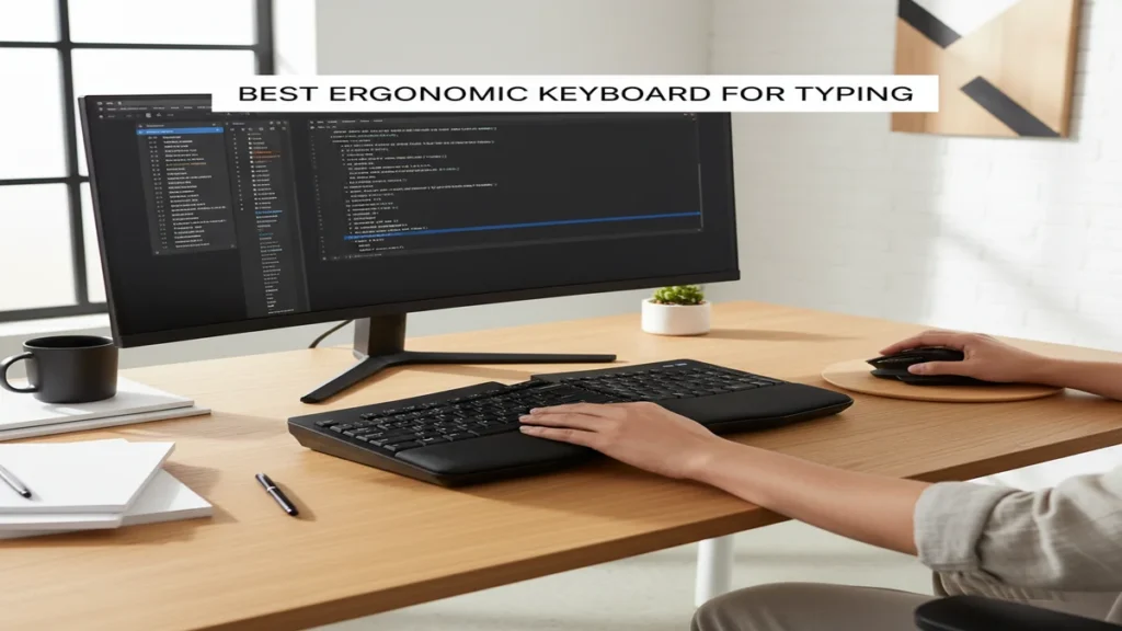 best ergonomic keyboard for typing - hero image showing main concept