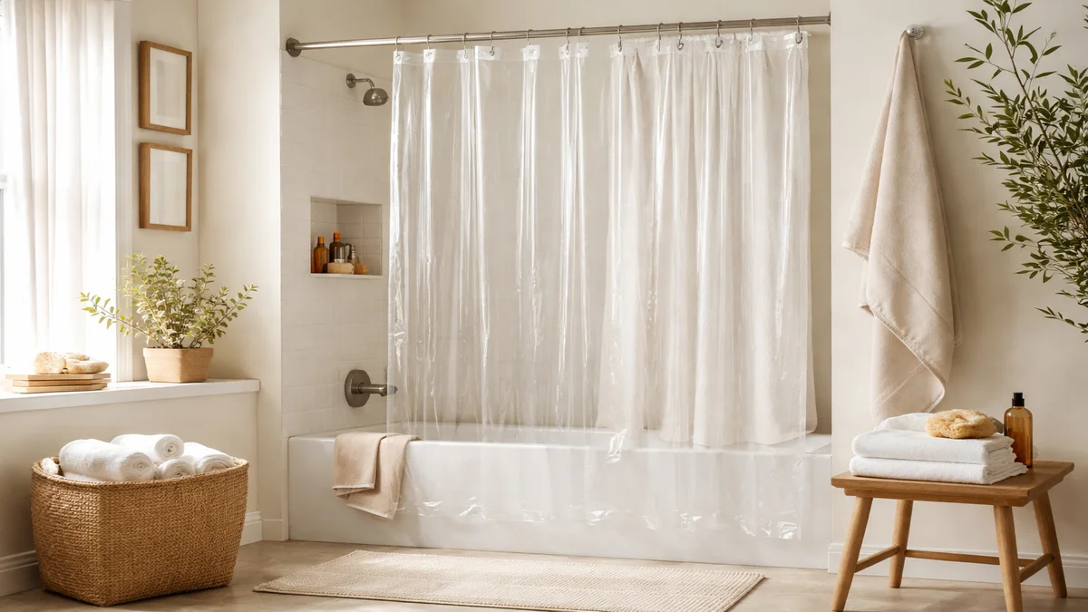 best shower curtain liners - professional product photography