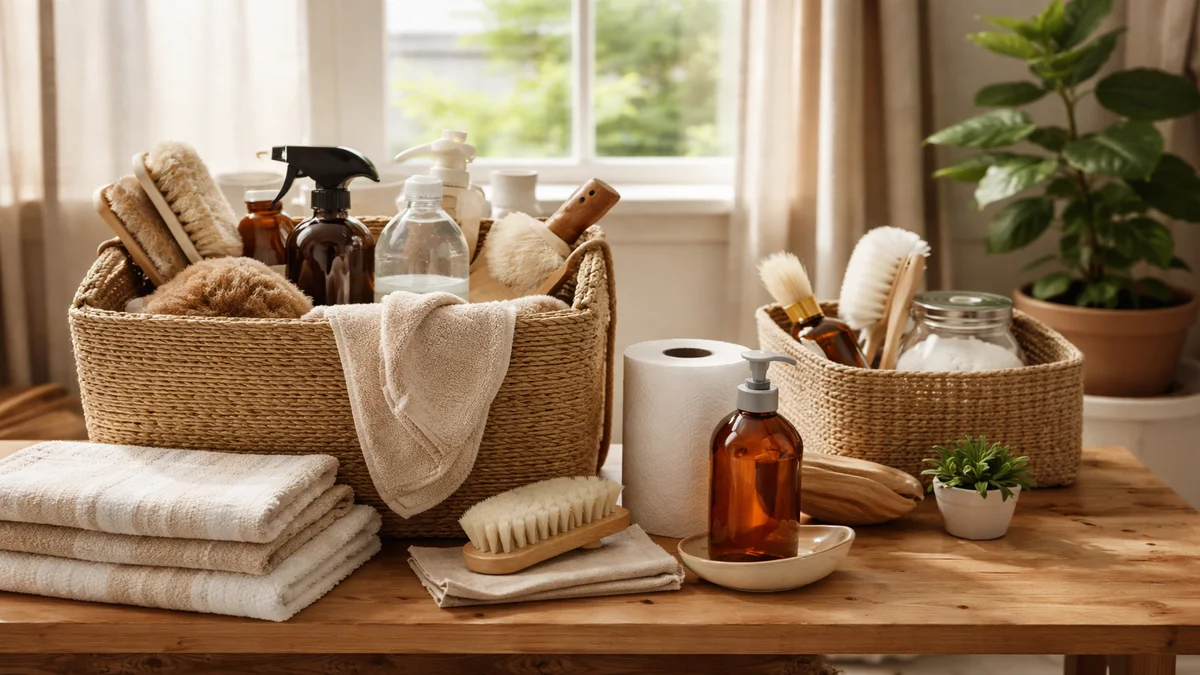 cleaning supplies to declutter - professional product photography