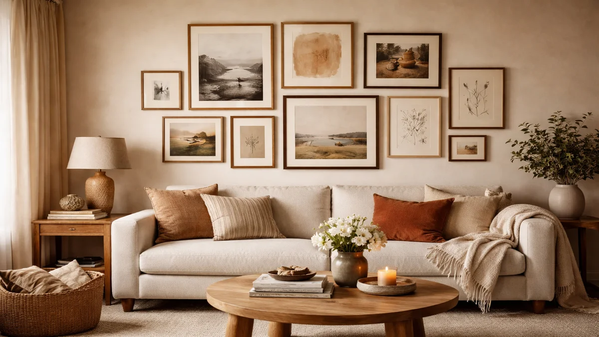 gallery wall ideas for living room - professional product photography