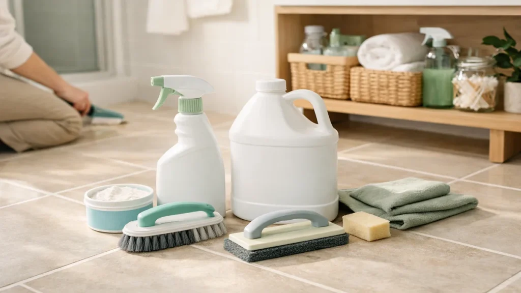 grout cleaning solutions - lifestyle photo in real-world setting