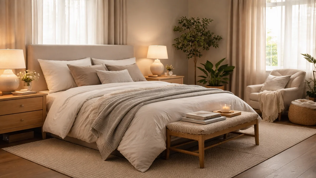how to decorate bedroom for better sleep - professional product photography