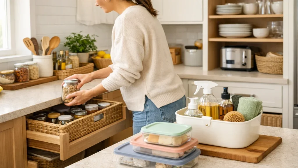kitchen declutter tips - lifestyle photo in real-world setting