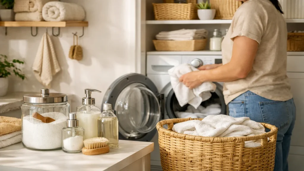 laundry room organization - lifestyle photo in real-world setting