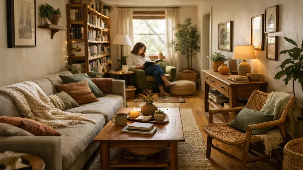 long narrow living room ideas - lifestyle photo in real-world setting