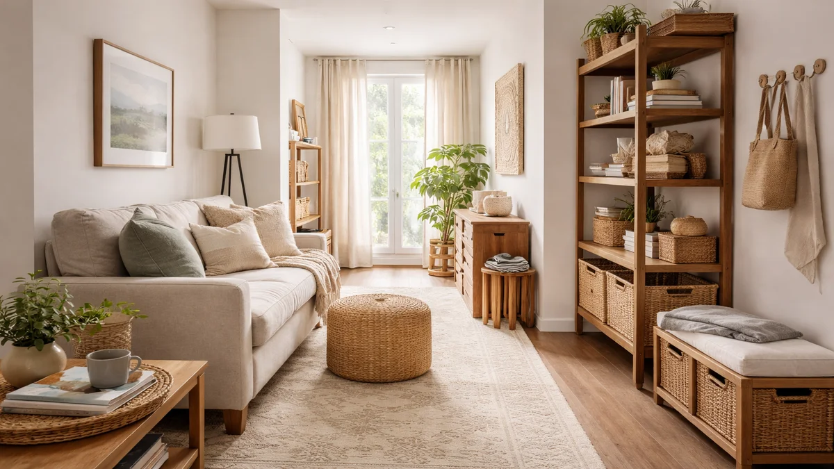 narrow living room layout fix - professional product photography