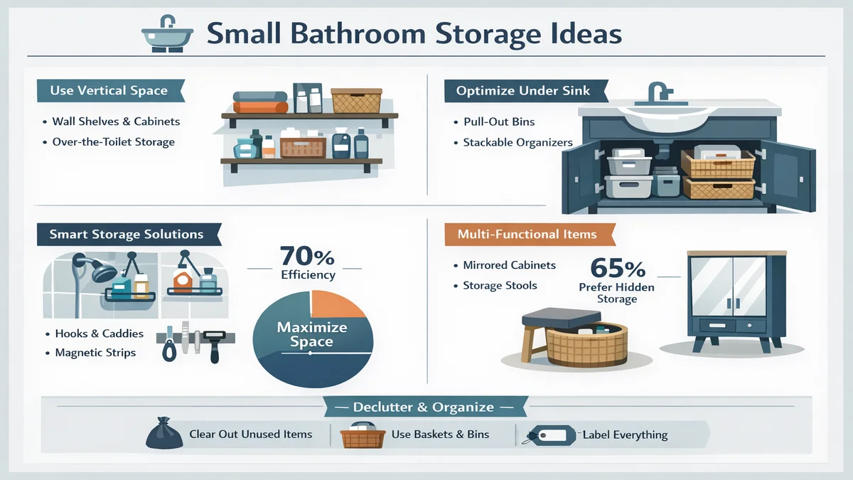 small bathroom storage ideas - vertical storage examples